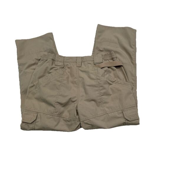5.11 Tactical Women’s Sz 12 Khaki Defender Cargo Cropped Pants Utility Outdoors - Picture 7 of 13